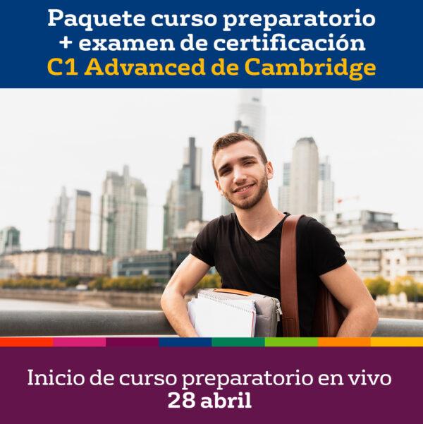 Paquete curso preparatorio + examen de certificación C1 Advanced de Cambridge